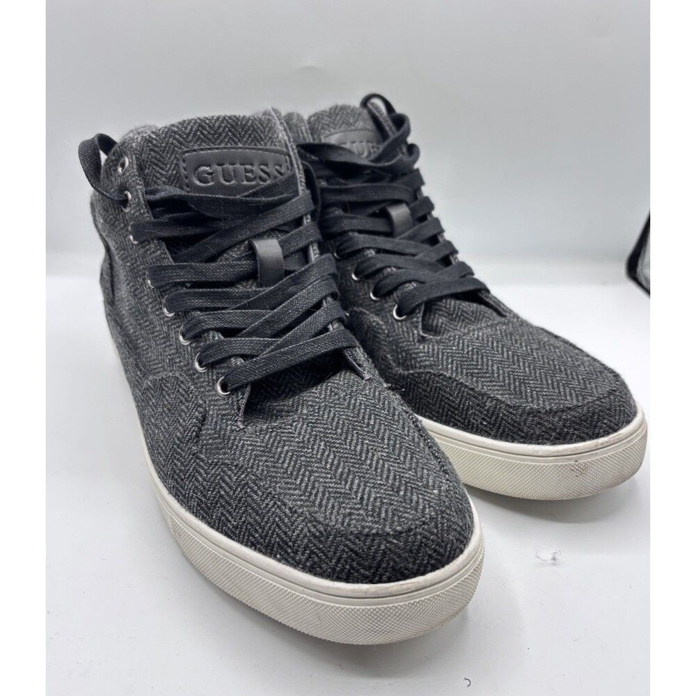 GUESS High Top Sneakers Mens 11.5 Gray Lace Up Casual Athletic Shoes